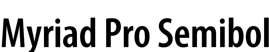 Myriad Pro Semibold Condensed Font Free Download